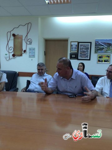 رئيس البلدية عادل بدير ومازن غنايم يجتمعون بوزيرة العدل الإسرائيلية، تسيبي ليفني.